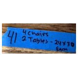 2 Tables 4 Chairs
