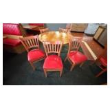 48" round table and 5 chairs