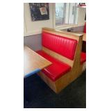 (2)Double-back booth seats (1)Single (3)tables (2)chairs