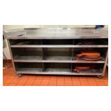 Stainless Steel Rolling Prep table-75"W