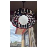 Pizza Hut hanging light fixture 17 1/2” diameter