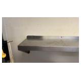Industrial stainless steel solid wall shelf 66” L