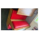 (2)Double-back booth seats (1)Single (3)tables (2)chairs