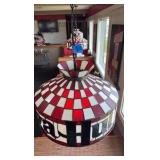 Pizza Hut hanging light fixture 17 1/2” diameter