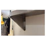 Industrial stainless steel solid wall shelf 66” L