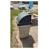 Pebble textured Trash Can 44" H.