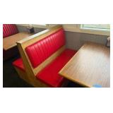 (2)Double-back booth seats (1)Single (3)tables (2)chairs