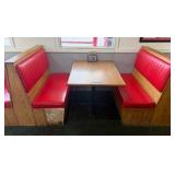 (2)Double-back booth seats (1)Single (3)tables (2)chairs