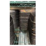 Pizza pans, pizza separators and dough troughs
