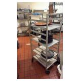NSF Rolling stainless steel utility rack