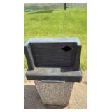 Pebble textured Trash Can 44" H.