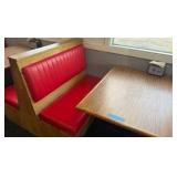 (2)Double-back booth seats (1)Single (3)tables (2)chairs