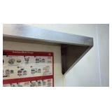 Industrial stainless steel solid wall shelf 66” L