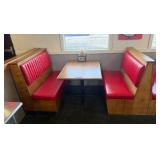 (2)Double-back booth seats (1)Single (3)tables (2)chairs