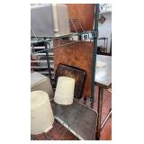 Food Prep Pans, sheets, & cutting boards on rack