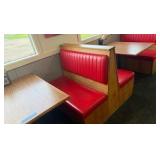(2)Double-back booth seats (1)Single (3)tables (2)chairs