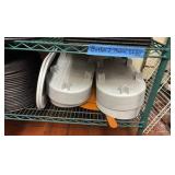 Pizza pans, pizza separators and dough troughs