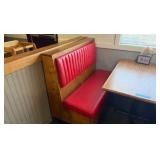 (2)Double-back booth seats (1)Single (3)tables (2)chairs