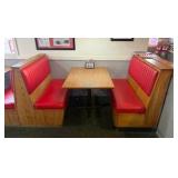(2)Double-back booth seats (1)Single (3)tables (2)chairs