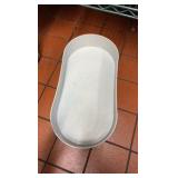 Pizza pans, pizza separators and dough troughs