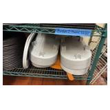Pizza pans, pizza separators and dough troughs