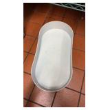 Pizza pans, pizza separators and dough troughs