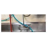 Stainless Steel 3-compartment sink faucet w/ pull-down sprayer