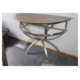 Bar Table with Wire Wine Rack