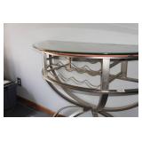 Bar Table with Wire Wine Rack