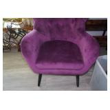 Purple Suede Sofa Chair