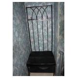 Black Metal Hall/Entry Bench and Coat Hanger