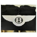 Bentley wing logo -  plastic molded sign body, internally lit  LED lighting, NIB