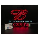 Bud / Budweiser King "B", Open neon sign