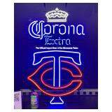 Corona Extra, MN Twins baseball MLB, TC Twins baseball LED sign