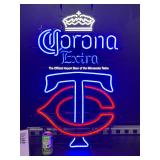 Corona Extra, MN Twins baseball MLB, TC Twins baseball LED sign