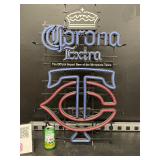 Corona Extra, MN Twins baseball MLB, TC Twins baseball LED sign