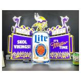 Miller Lite Vikings LED, with Viking ship