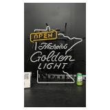 Michelob Golden Light / "Open" neon with MN state border, NIB