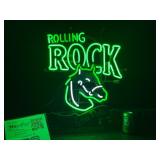 Rolling Rock Extra Pale Ale horse, neon sign