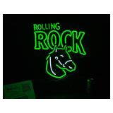 Rolling Rock Extra Pale Ale horse, neon sign