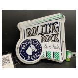 Rolling Rock Extra Pale Ale vacuum formed steeplechase, neon sign