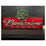 Budweiser script with eagle, neon sign