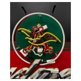 Budweiser script with eagle, neon sign
