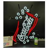 Coke, Coca-Cola bubbles, neon sign