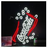 Coke, Coca-Cola bubbles, neon sign