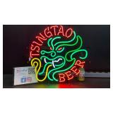 Tsing Tao Beer, neon dragon