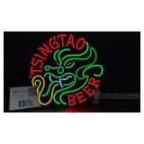 Tsing Tao Beer, neon dragon