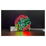Tsing Tao Beer, neon dragon