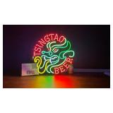 Tsing Tao Beer, neon dragon