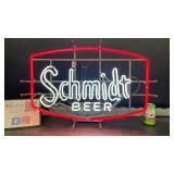 Schmidt Beer neon sign